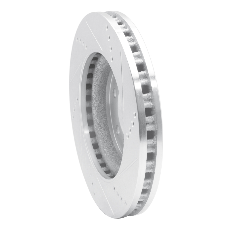 Buick TERRAZA Brake Rotor (1) - Front Left - R1 Concepts - Drilled & Slotted - Silver - `06-`09